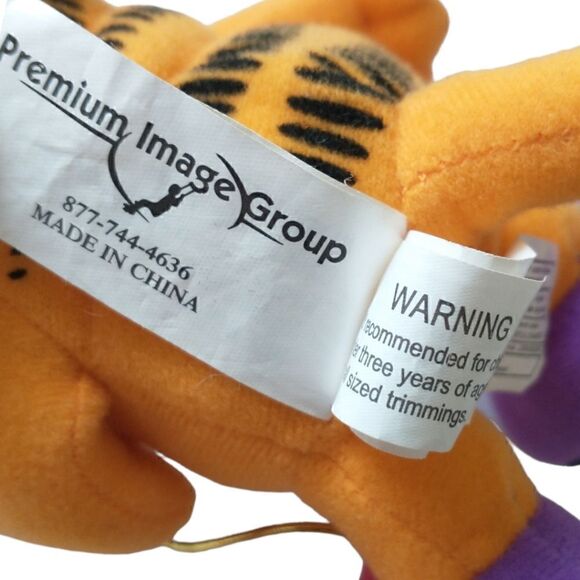 Garfield Cat Easter Bunny Plush Rabbit Stuffed Animal Ears Baseball Hat Plushie. - Picture 15 of 16